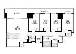プレミスト香林坊 4LDKの間取図画像