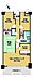 間取り：3LDK、価格1280万円、専有面積68.92m2、バルコニー面積10.8m2 