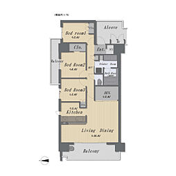 間取図画像 3SLDK