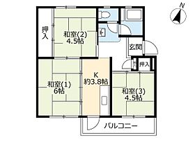 UR明石舞子 0C35-0303 ｜ 兵庫県神戸市垂水区南多聞台7丁目（賃貸マンション3K・3階・45.81㎡） その2