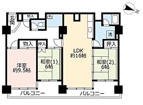 UR新長田駅前  ｜ 兵庫県神戸市長田区若松町5丁目（賃貸マンション3LDK・20階・87.94㎡） その2