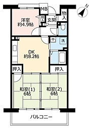 間取図画像 2LDK