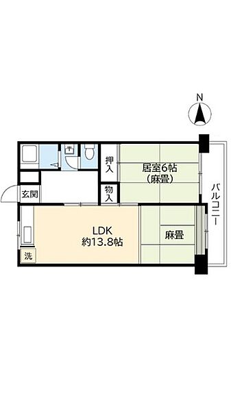 UR大開 ｜大阪府大阪市福島区大開4丁目(賃貸マンション1LDK・7階・49.18㎡)の写真 その2