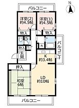 UR東山台ハイツ  ｜ 兵庫県西宮市東山台2丁目（賃貸マンション3LDK・1階・73.71㎡） その2