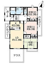 URグリーンヒルズ東山台  ｜ 兵庫県西宮市東山台1丁目（賃貸マンション3LDK・4階・84.03㎡） その2