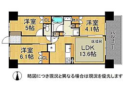 セントラルゲートレジデンス 3LDKの間取図画像