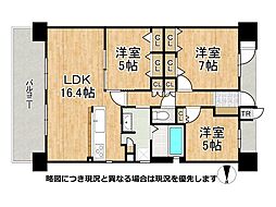 ベリスタ東淀川大桐ガーデンコートE棟 3LDKの間取図画像
