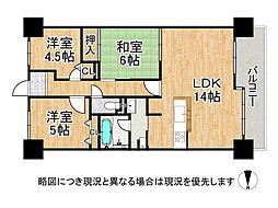 コスモシティ森林公園弐番館 3LDKの間取図画像