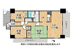 サーパス大東泉町 3LDKの間取図画像