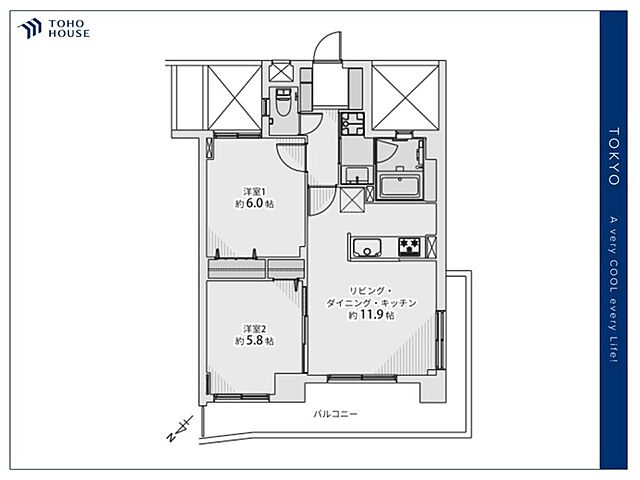 間取り カテリーナ池袋西プラザタワー 4階/-