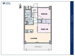 豊玉東豊エステート 2LDKの間取図画像
