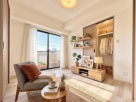 【配置してある家具や小物はCGによるイメージです。】【Bedroom】居室