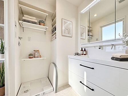 【配置してある家具や小物はCGによるイメージです。】【Bathroom】洗面所