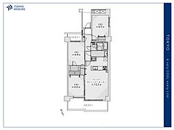 インペリアル東久留米B棟 3LDKの間取図画像