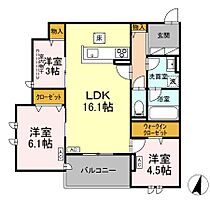 広島県福山市御門町１丁目（賃貸アパート3LDK・1階・69.61㎡） その2