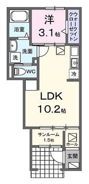 広島県尾道市高須町(賃貸アパート1LDK・1階・36.25㎡)の写真 その2