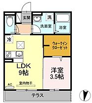 広島県福山市神辺町大字新徳田（賃貸アパート1LDK・1階・35.30㎡） その2