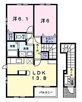 広島県福山市水呑町（賃貸アパート2LDK・2階・61.76㎡） その2