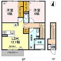 広島県福山市神辺町字十三軒屋（賃貸アパート2LDK・2階・62.58㎡） その1