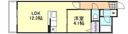 JR山陽本線 笠岡駅 5.9kmの賃貸マンション 3階1LDKの間取り