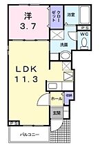 広島県府中市中須町（賃貸アパート1LDK・1階・37.13㎡） その2