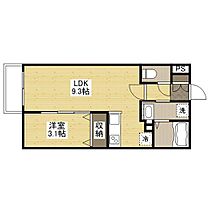 広島県福山市西町２丁目（賃貸マンション1LDK・1階・29.44㎡） その2