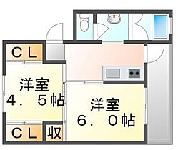 広島県福山市大門町１丁目（賃貸マンション2K・1階・33.51㎡） その2