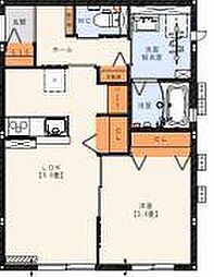 JR山陽本線 福山駅 徒歩35分の賃貸アパート 1階1LDKの間取り