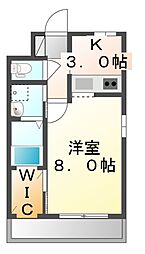 JR山陽本線 福山駅 徒歩10分の賃貸マンション 6階1Kの間取り
