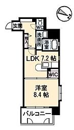JR山陽本線 福山駅 徒歩10分の賃貸アパート 4階1DKの間取り
