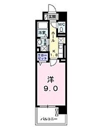 JR山陽本線 福山駅 徒歩25分の賃貸マンション 7階1Kの間取り