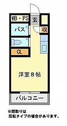 JR福塩線 道上駅 徒歩10分の賃貸マンション 4階1Kの間取り