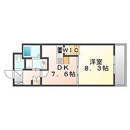 JR山陽本線 東福山駅 バス10分 吉田東下車 徒歩2分の賃貸マンション 4階1DKの間取り