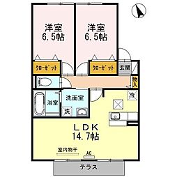 フィオーレ 2LDKの間取図画像