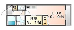 TheApartment福山駅前 1LDKの間取図画像