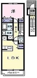 サンパティーク.S 1LDKの間取図画像
