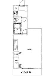 ファミール翔 ワンルームの間取図画像