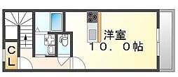 レオネクストパンプキン 1Kの間取図画像