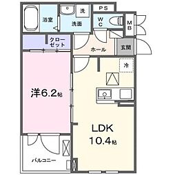 南松永町2丁目アパート(028921401) 1LDKの間取図画像