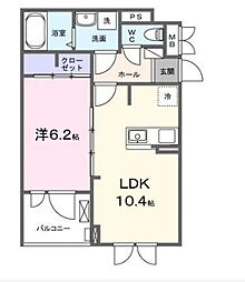 南松永町2丁目アパート(028921401) 1LDKの間取図画像