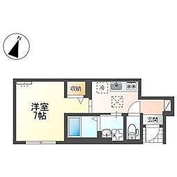 福山市丸之内2丁目アパート 1Kの間取図画像