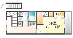 レオパレスAOI 1Kの間取図画像