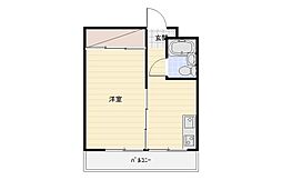 御前谷ハイツ 1Kの間取図画像