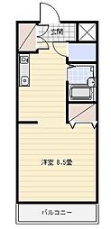 アバンダント鹿谷 ワンルームの間取図画像