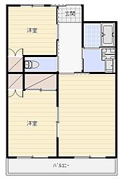 Re・Pose半田山 2LDKの間取図画像