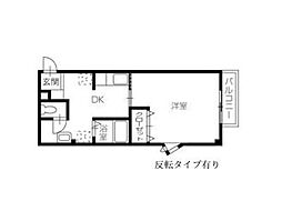 グランディール 1DKの間取図画像