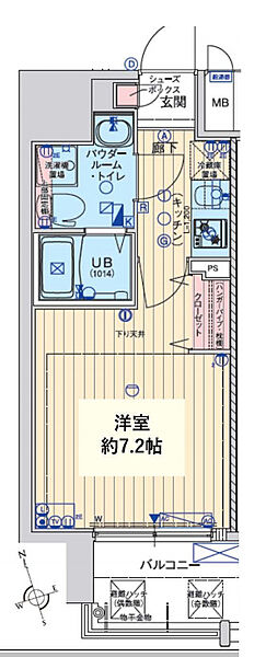 アドバンス大阪ルーチェ ｜大阪府大阪市西区川口4丁目(賃貸マンション1K・8階・23.20㎡)の写真 その2