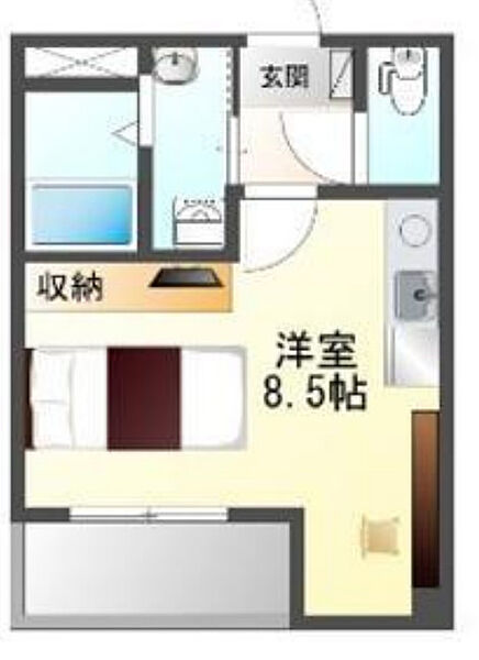 リバパレス靭公園 ｜大阪府大阪市西区靱本町3丁目(賃貸マンション1R・3階・22.11㎡)の写真 その2