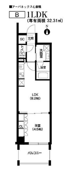 大阪府大阪市中央区南船場3丁目(賃貸マンション1LDK・4階・32.31㎡)の写真 その2