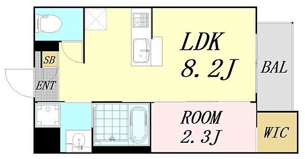 リアコート上新庄 ｜大阪府吹田市東御旅町(賃貸マンション1LDK・2階・25.17㎡)の写真 その2